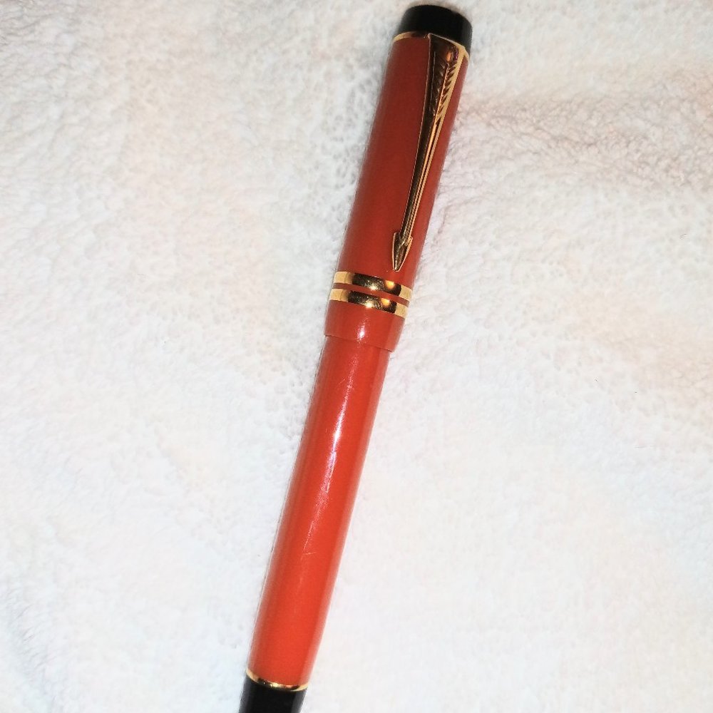 PARKER: Duofold Orange "Pen of Peace" Special Edition Ballpoint Pen